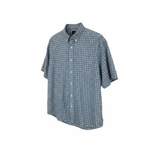UNTUCKit Men 3XL Melvald WF Blue Gingham Relaxed S/S Button Down Shirt XXX Large